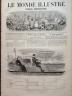 LE MONDE ILLUSTRE 1869 N 624 CURIOSITE : LE VELOCIPEDE NAUTIQUE DE M. DE LA RUE