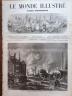 LE MONDE ILLUSTRE 1873 N 830 PARIS : L' INCENDIE DE LA RUE RIQUET, A LA VILLETTE