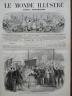 LE MONDE ILLUSTRE 1870 N 684 VISITE LL.MM. A LA CASERNE DU PRINCE EUGENE A PARIS