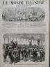 LE MONDE ILLUSTRE 1870 N 693 PARIS : LE DEPART DES TROUPES, A LA GARE DE L'EST