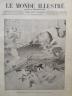 MONDE ILLUSTRE 1897 N 2126 ALPHONSE DAUDET SUR SON LIT DE MORT- dessin de DEDINA