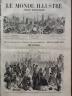 LE MONDE ILLUSTRE 1859 N107 DEPART DES TROUPES POUR TOULON A LA CASERNE NAPOLEON