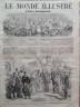 LE MONDE ILLUSTRE 1865 N 455 HOMMAGES A LA REINE D' ESPAGNE, AU PARDO, A MADRID