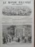 LE MONDE ILLUSTRE 1871 N 745 COURRONNEMENT DU BUSTE D'ESPRIT AUBER A L'lOPERA