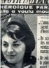 NOIR ET BLANC :1962 N° 883 FARAH DIBA, HEROINE, ELLE A VOULU MOURIR !