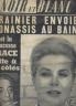 NOIR ET BLANC : 1965 N° 1043 RAINIER ENVOIE ONASSIS AU BAIN ET AL PRINCESSE GRACE LUTTE A SES COTES.